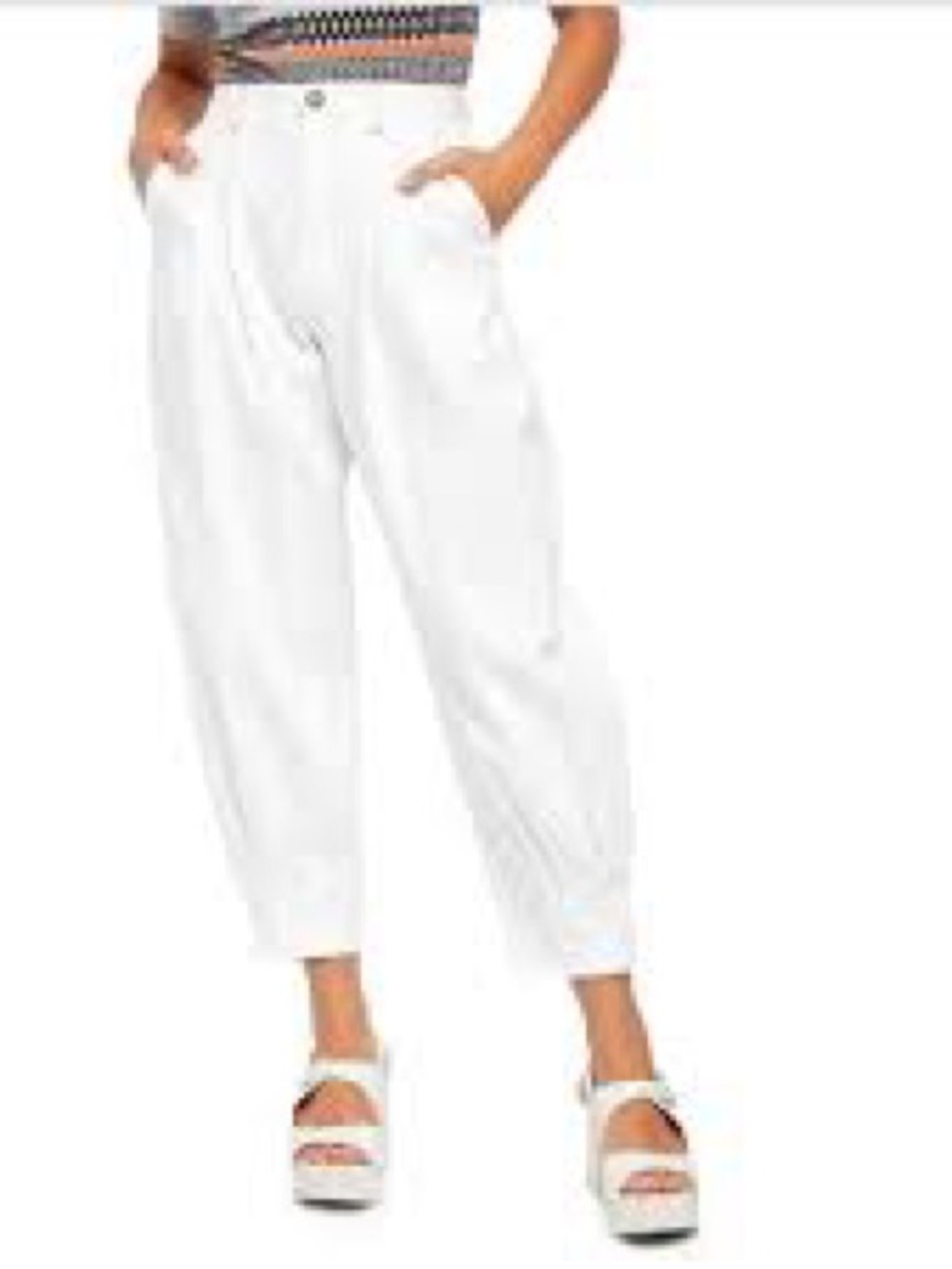 Free People Barcelona Balloon Capri Pants in White - 4